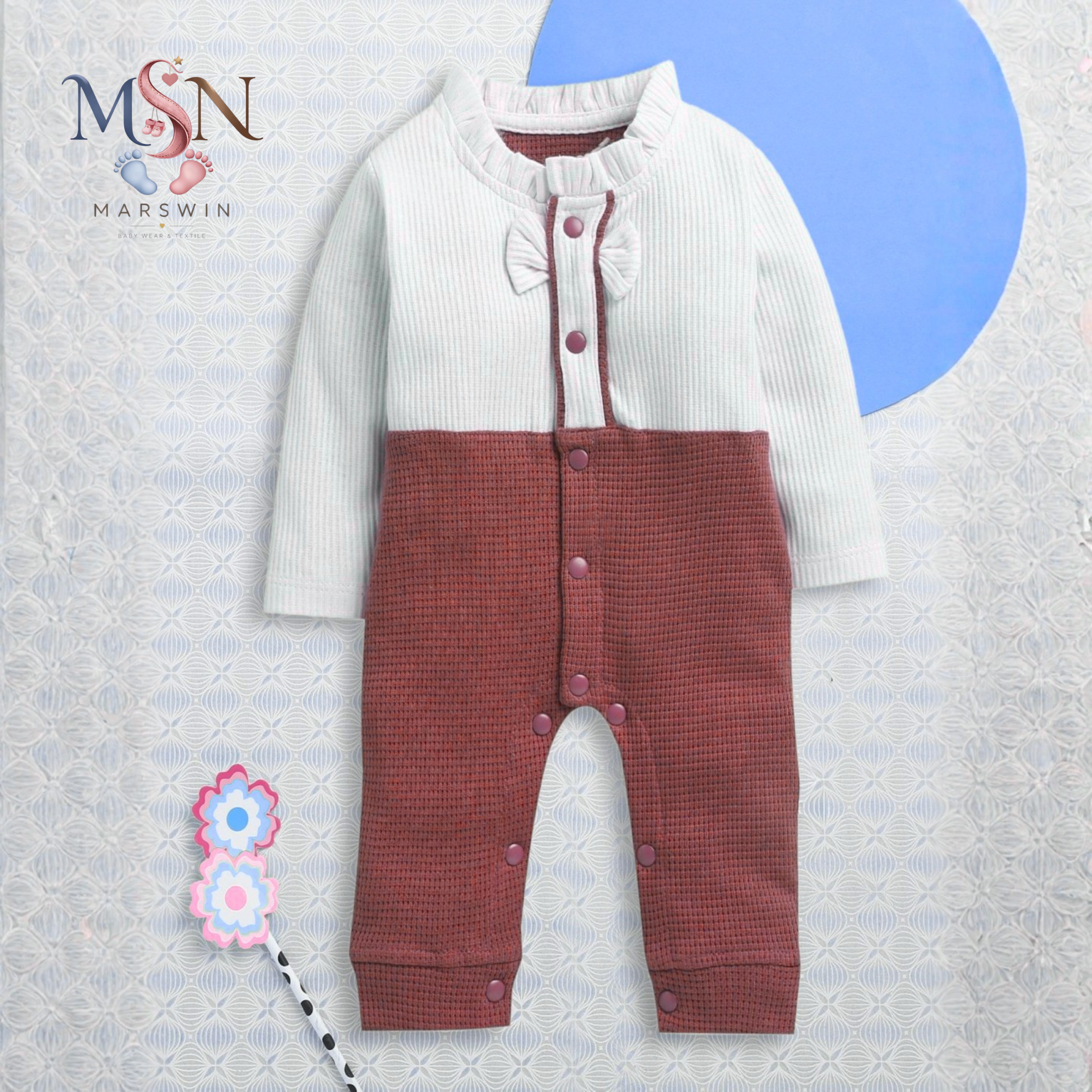 MSN Baby Cotton Full Sleeve Sleepsuit with Snap Button Closure & Cute Printed Design - Image 2