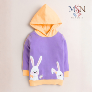 MSN Baby Cotton Full Sleeve Sweatshirt with Cute Elephant Graphic Print – Yellow