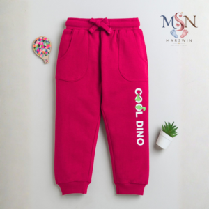 MSN Baby Boys & Girls Cotton Graphic Printed Jogger Pants (Pink Cool Dino, Soft & Comfortable)