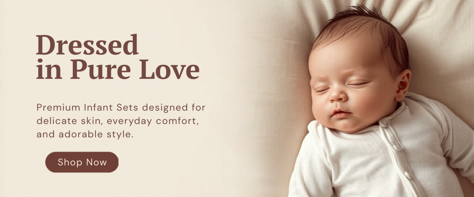 Newborn Baby Banner with Cotton Clothing