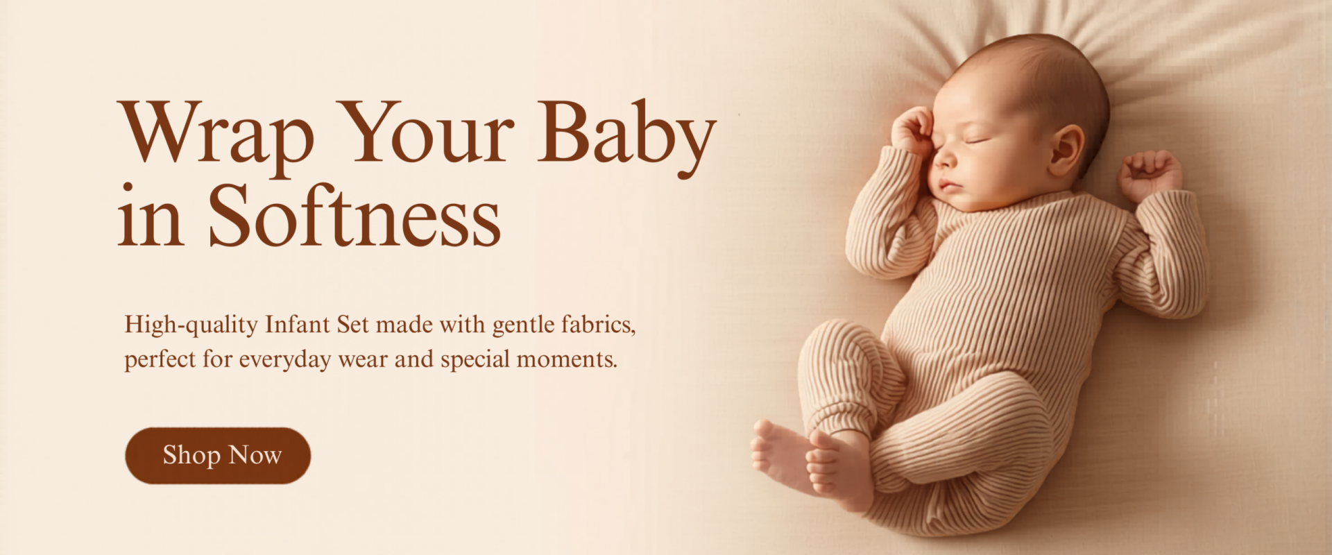 Newborn Baby in Soft Ribbed Cotton Set